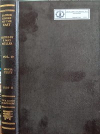 Image of The Sacred Books of The East Vol. 17 : Vinaya Texts Part II